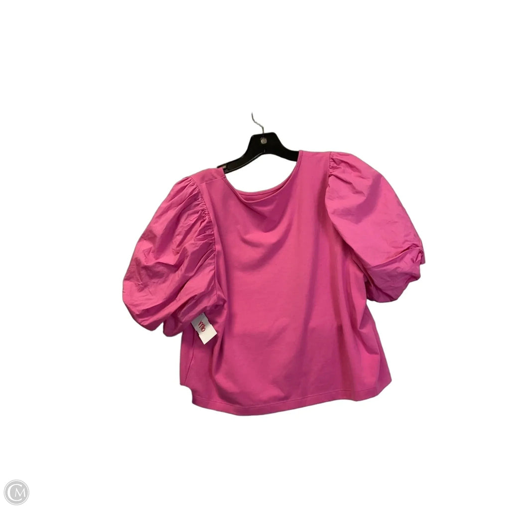 Top Short Sleeve By A New Day In Pink, Size: L