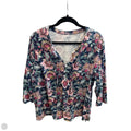 Top Long Sleeve By Croft And Barrow In Blue, Size: Xxl