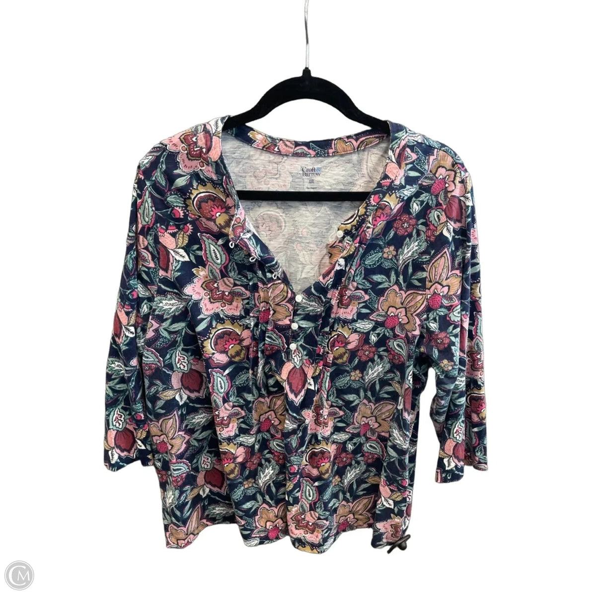 Top Long Sleeve By Croft And Barrow In Blue, Size: Xxl
