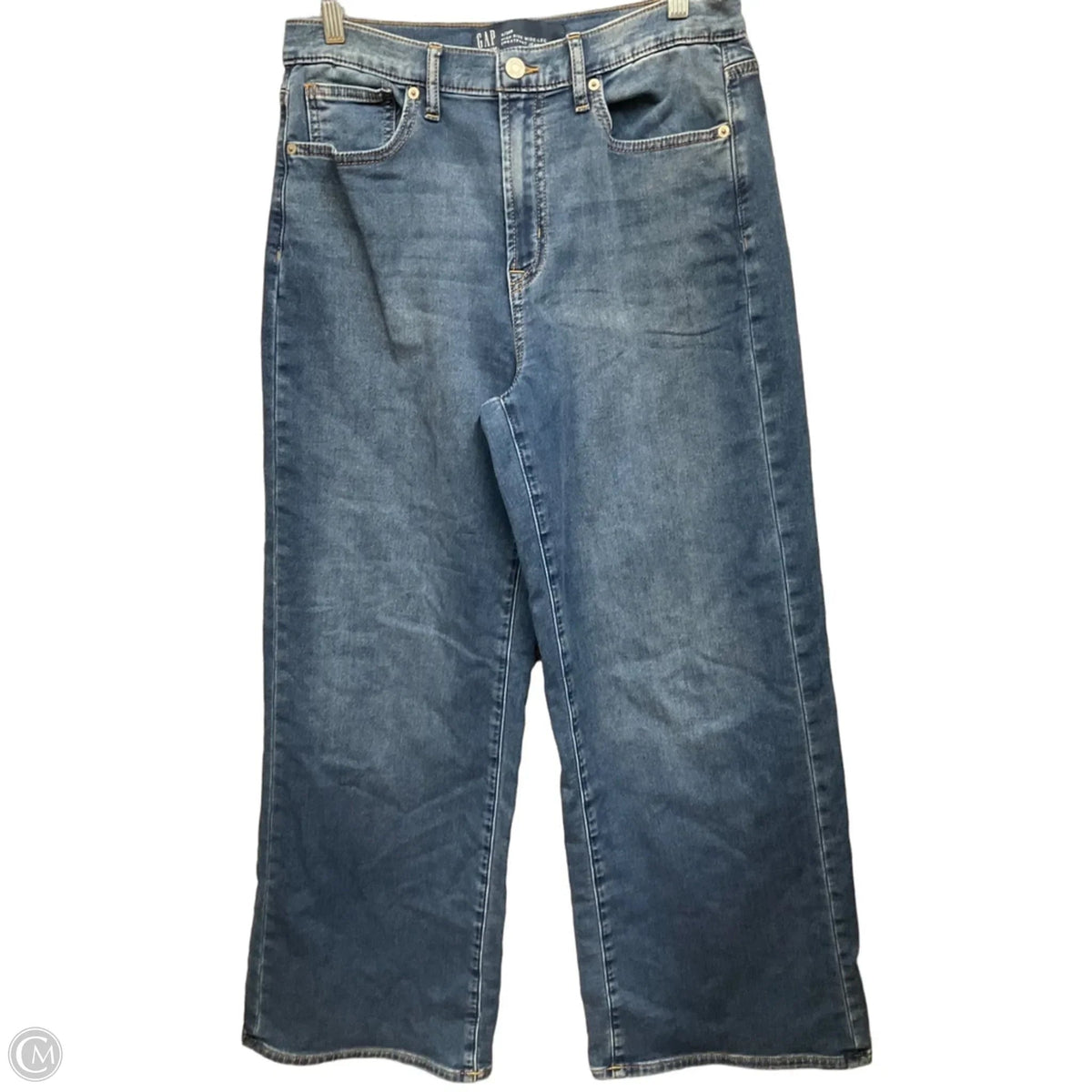 Jeans Wide Leg By Gap In Blue Denim, Size: 8