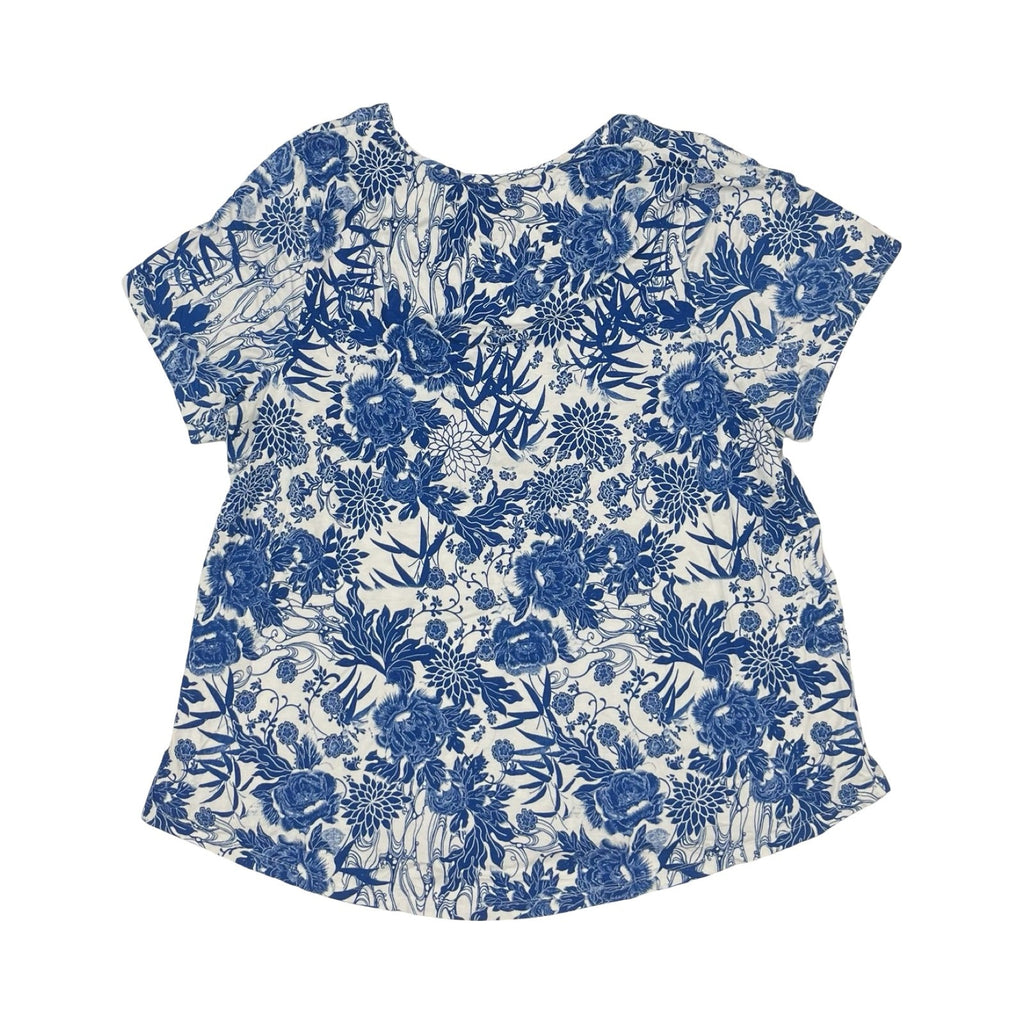 Top Ss By Jm Collections In Blue & White, Size:3X