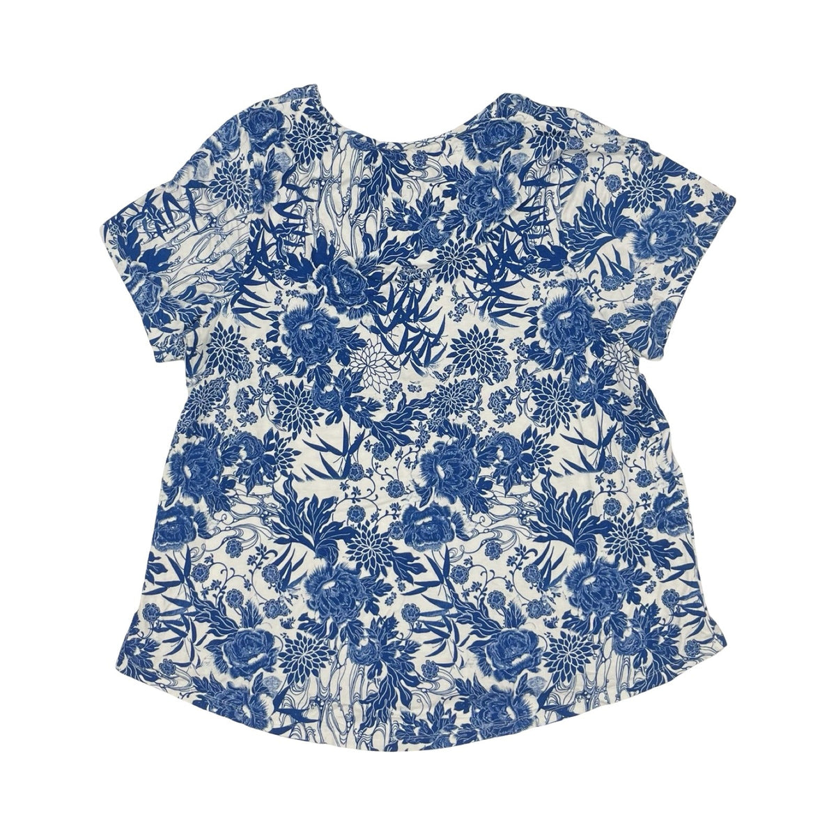Top Ss By Jm Collections In Blue & White, Size:3X