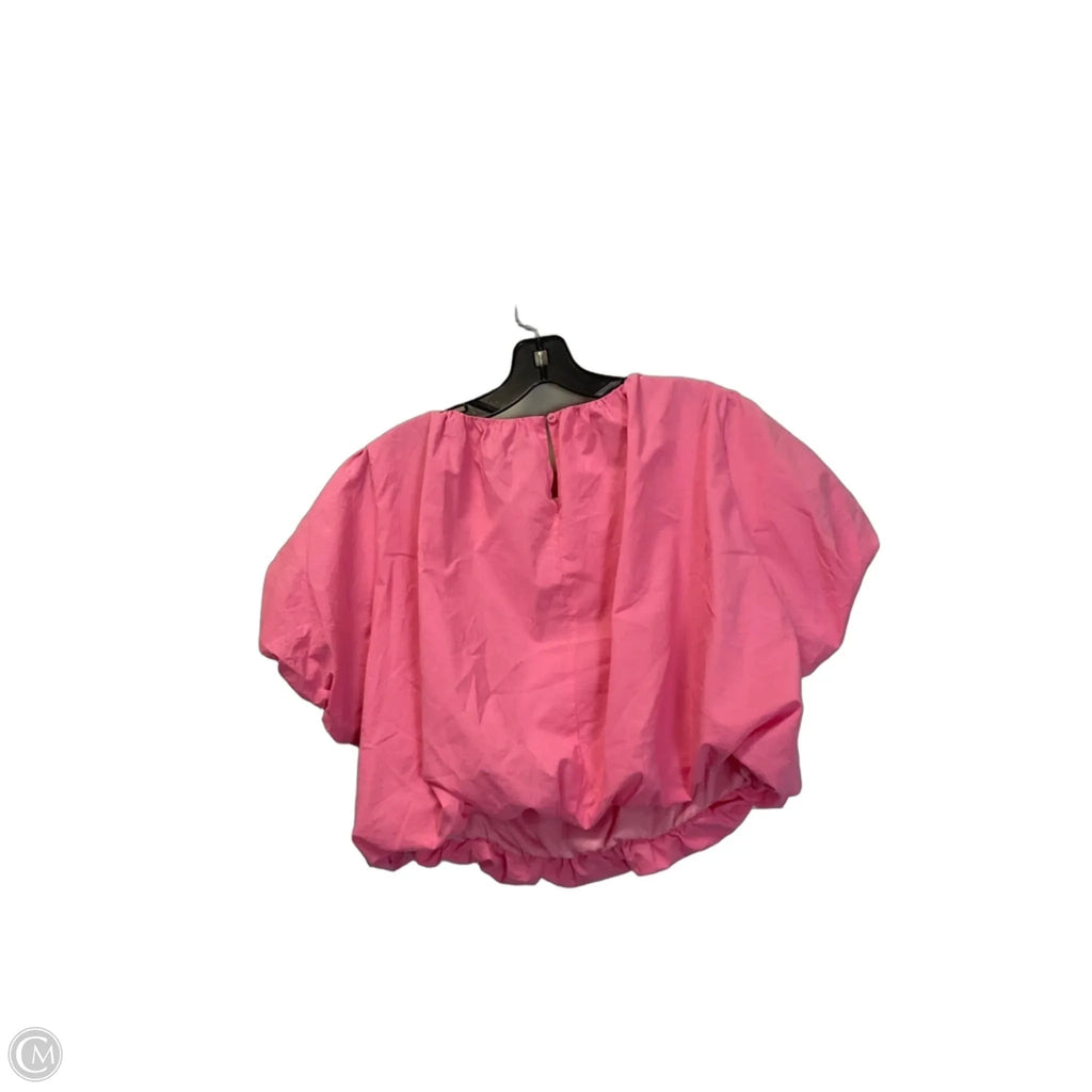 Top Short Sleeve By Fabrik In Pink, Size: L