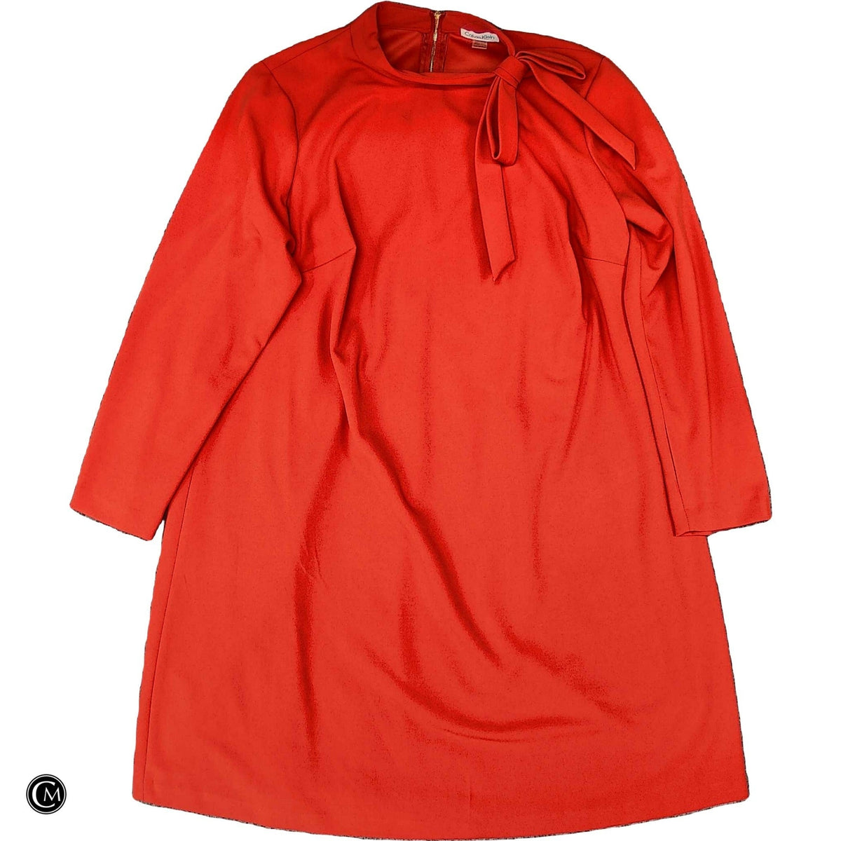 Dress Work By Calvin Klein In Orange, Size: Xl