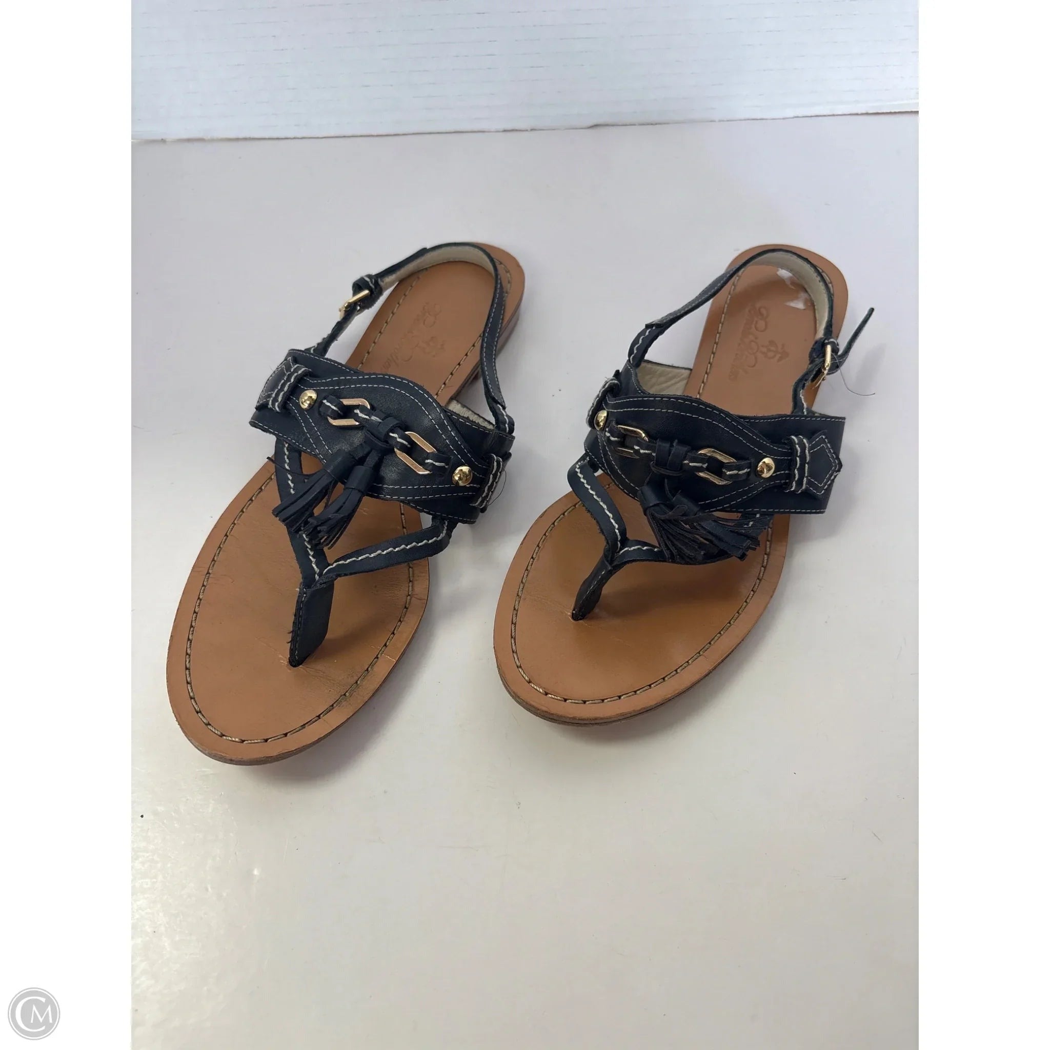 Sandals Flats By Brooks Brothers In Blue, Size: 7.5