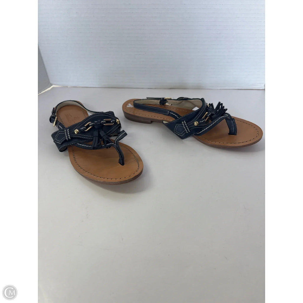 Sandals Flats By Brooks Brothers In Blue, Size: 7.5