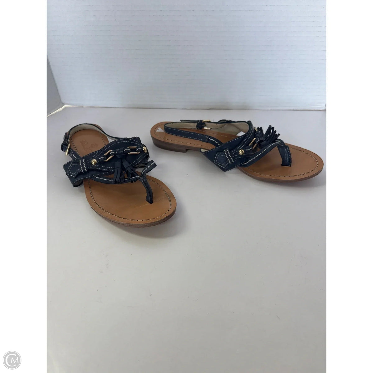 Sandals Flats By Brooks Brothers In Blue, Size: 7.5