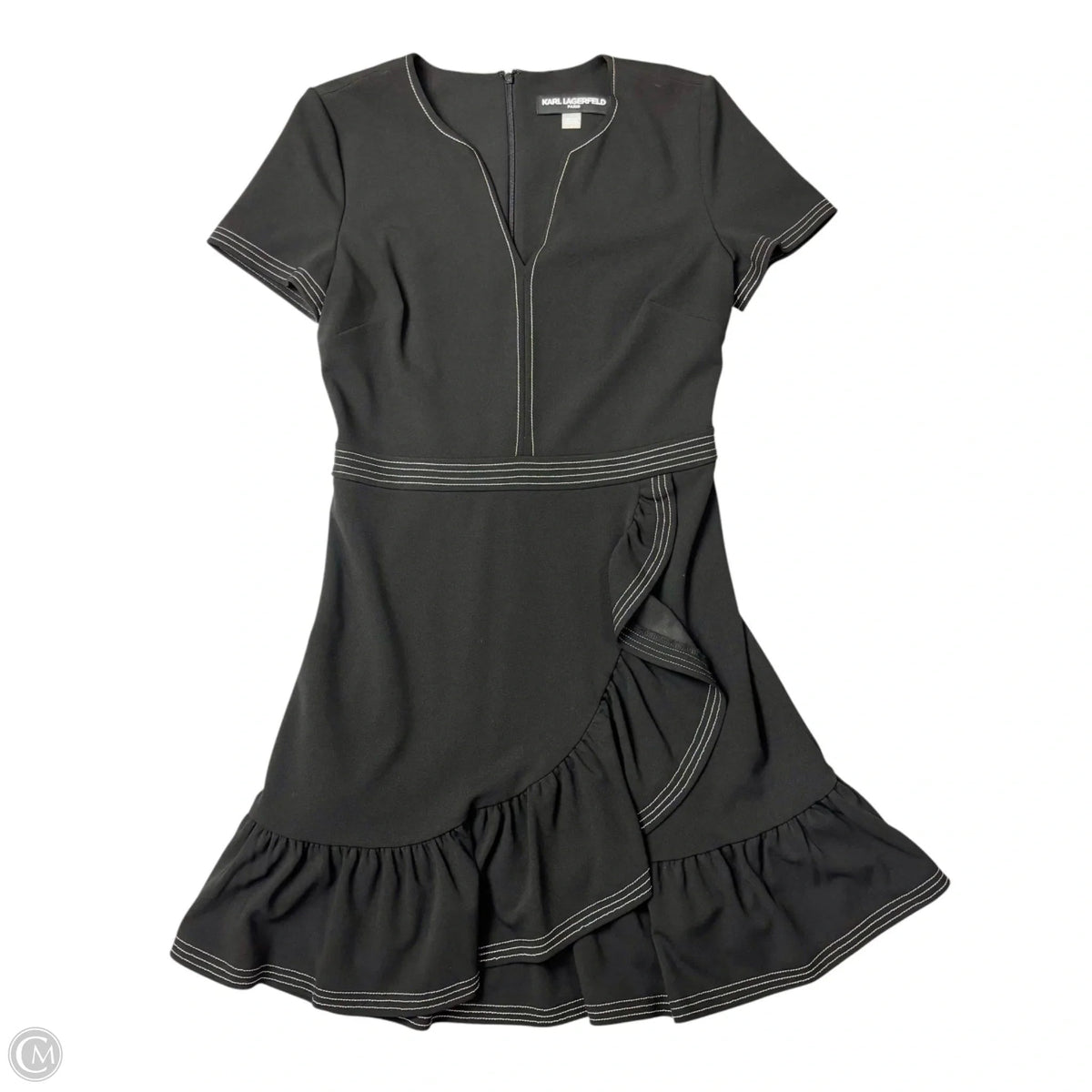Dress Designer By Karl Lagerfeld In Black, Size: S