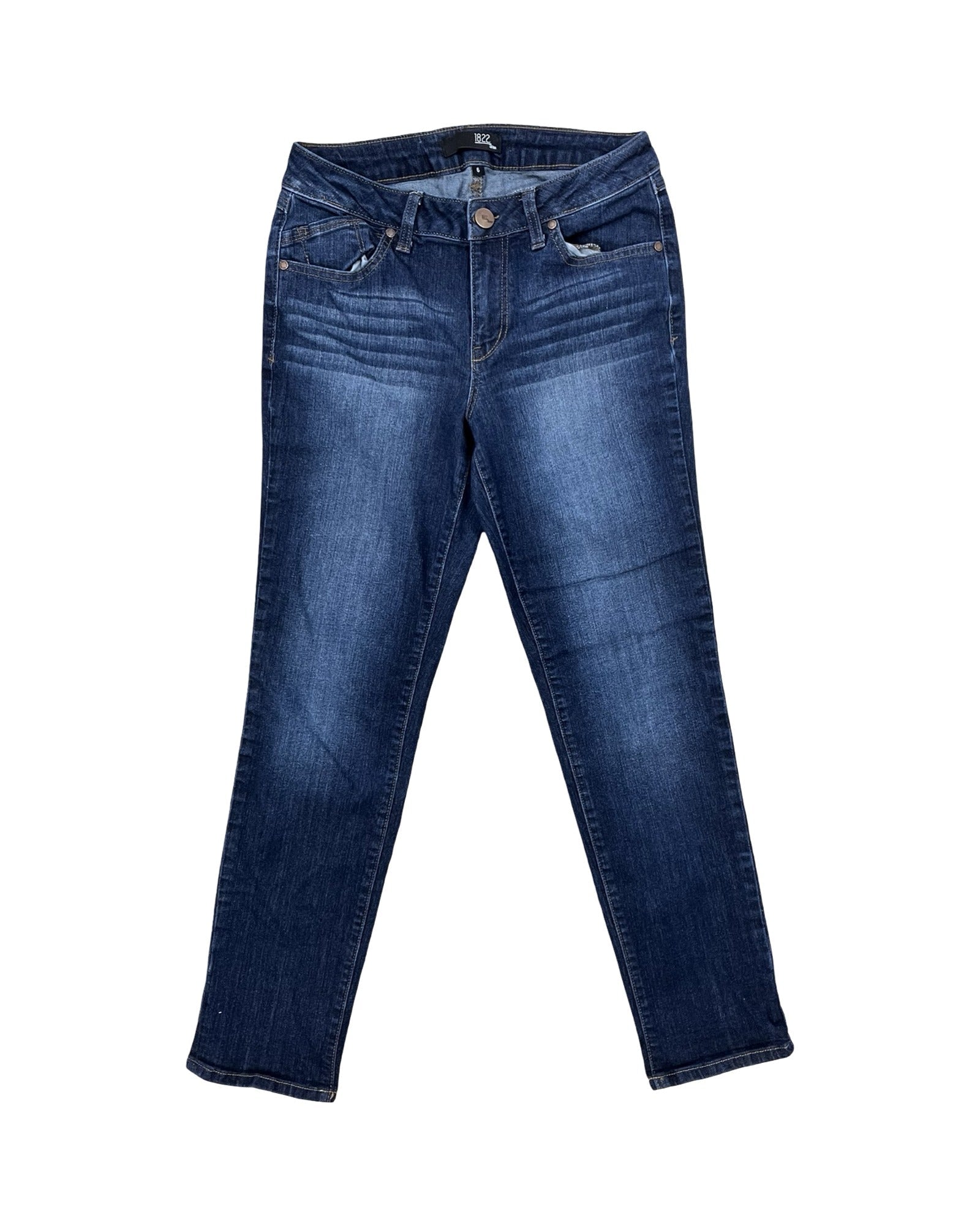Jeans Straight By 1822 Denim In Blue Denim, Size:6