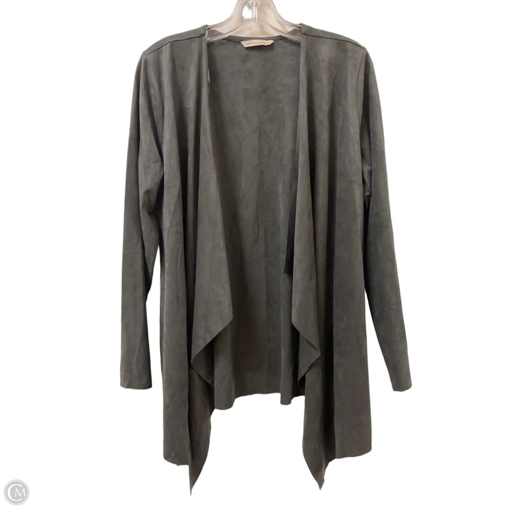Sweater Cardigan By Soft Surroundings In Grey, Size: Xl