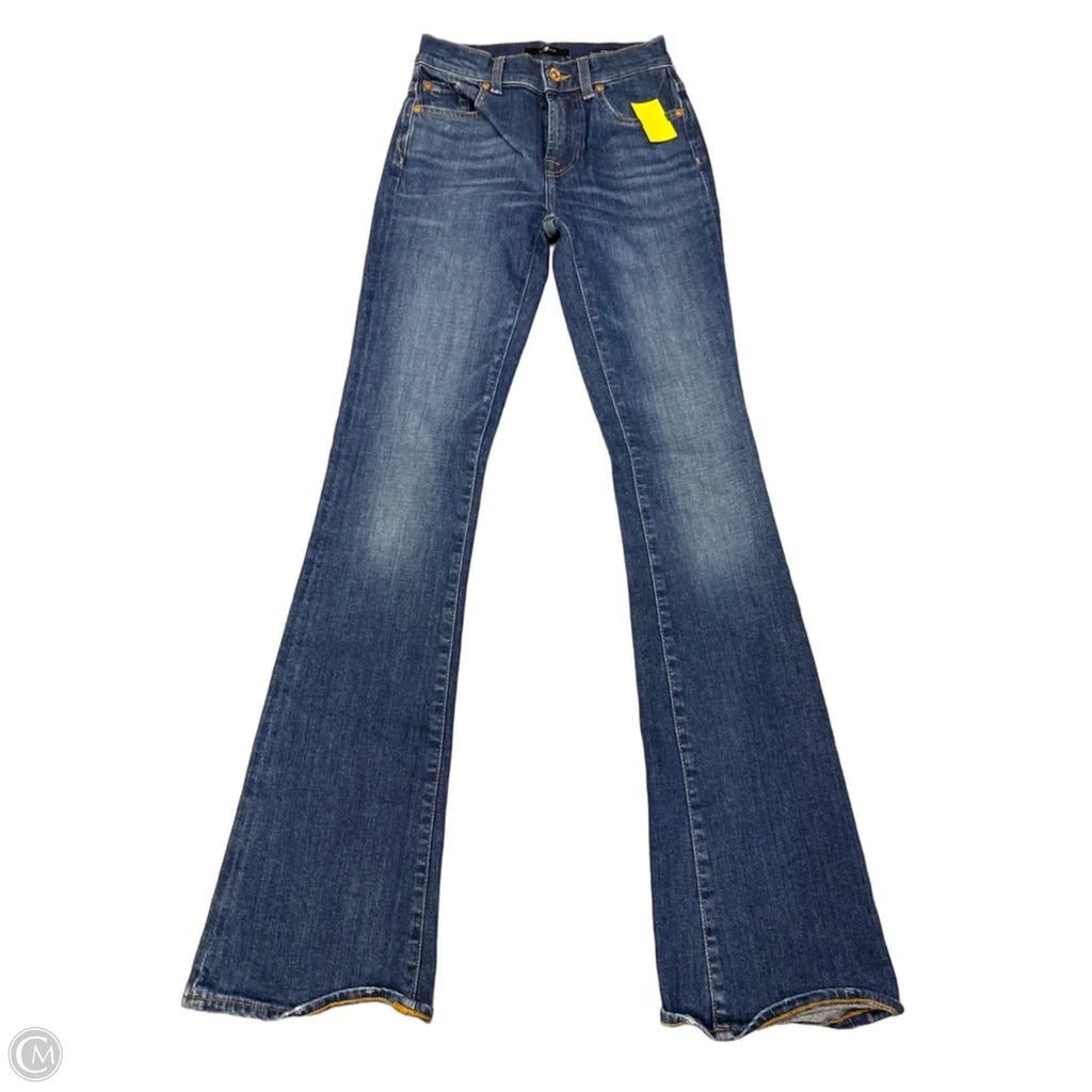 Jeans Flared By 7 For All Mankind In Blue Denim, Size: 0