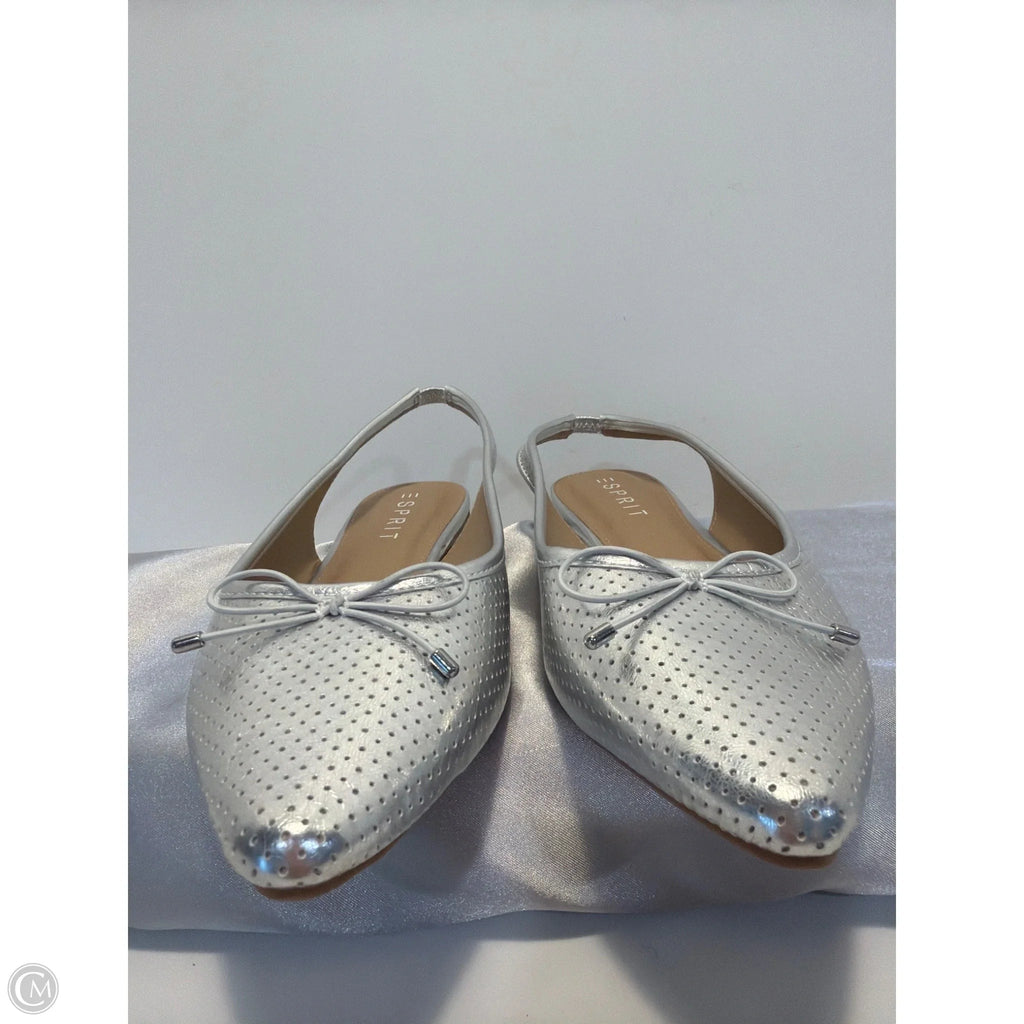 Shoes Flats By Esprit In Silver, Size: 8.5