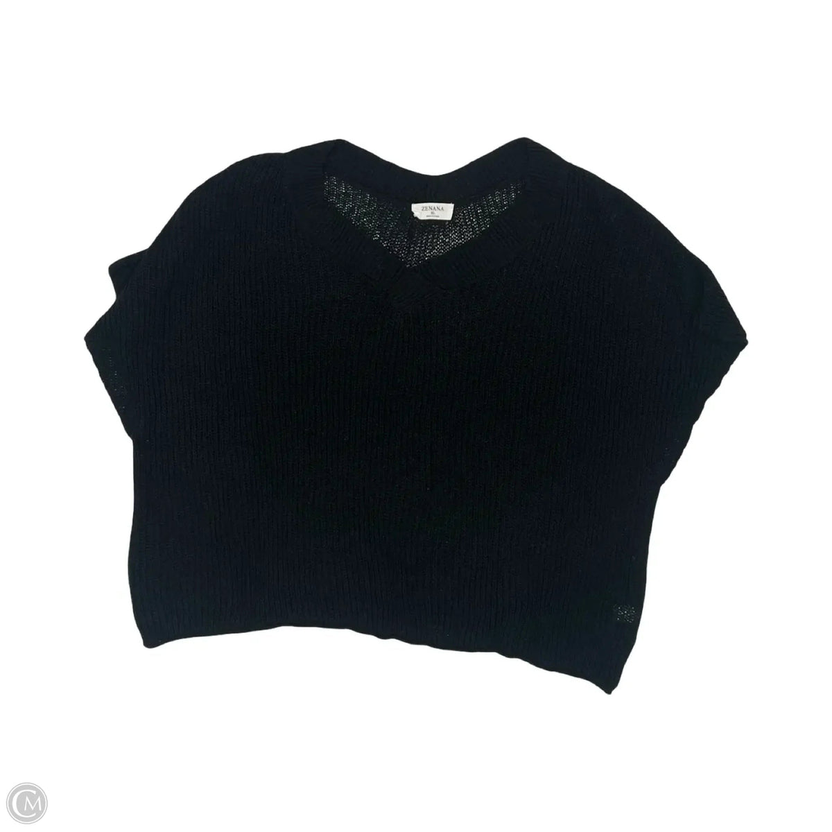Vest Sweater By Zenana In Black, Size: Xl