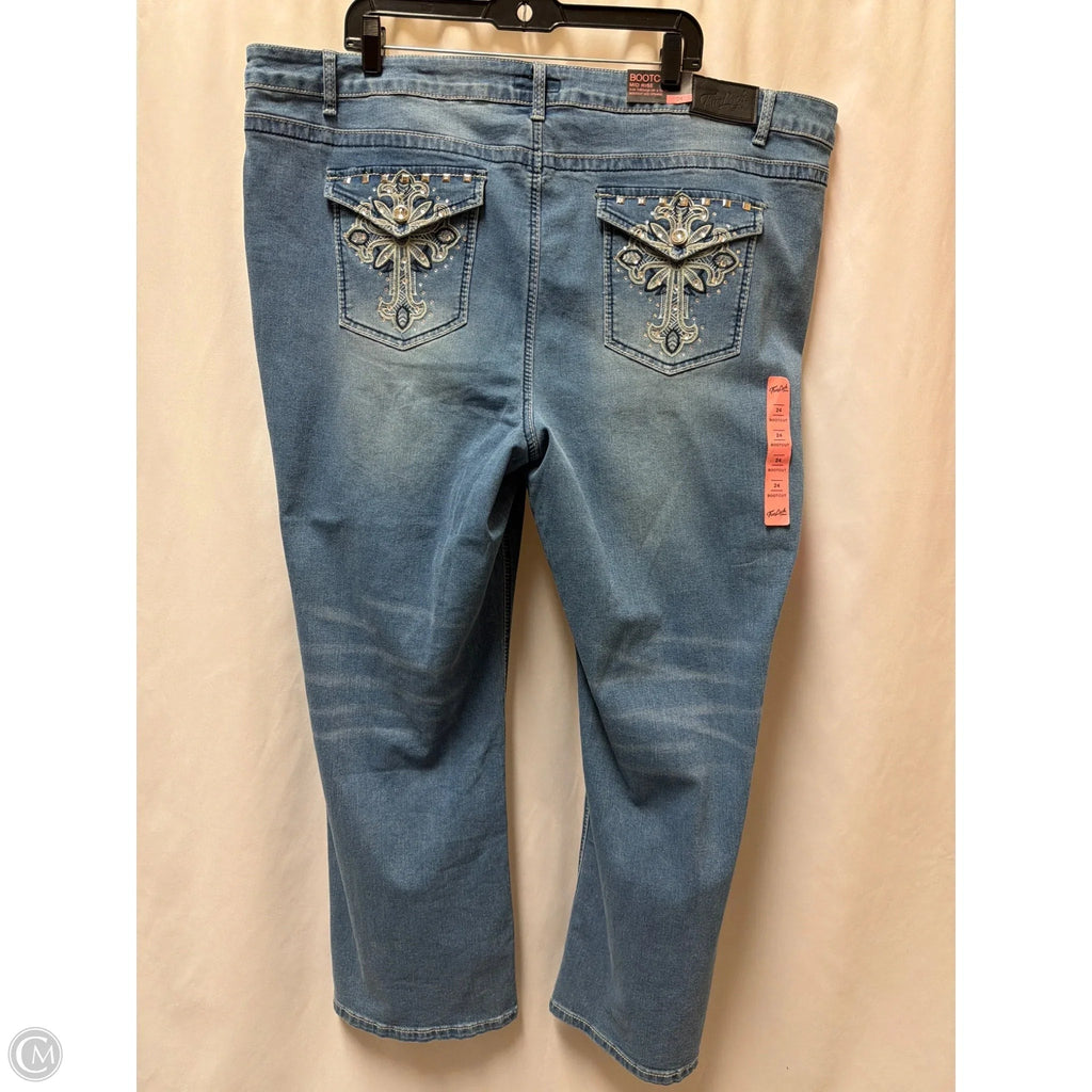 Jeans Boot Cut By Clothes Mentor In Blue Denim, Size: 24