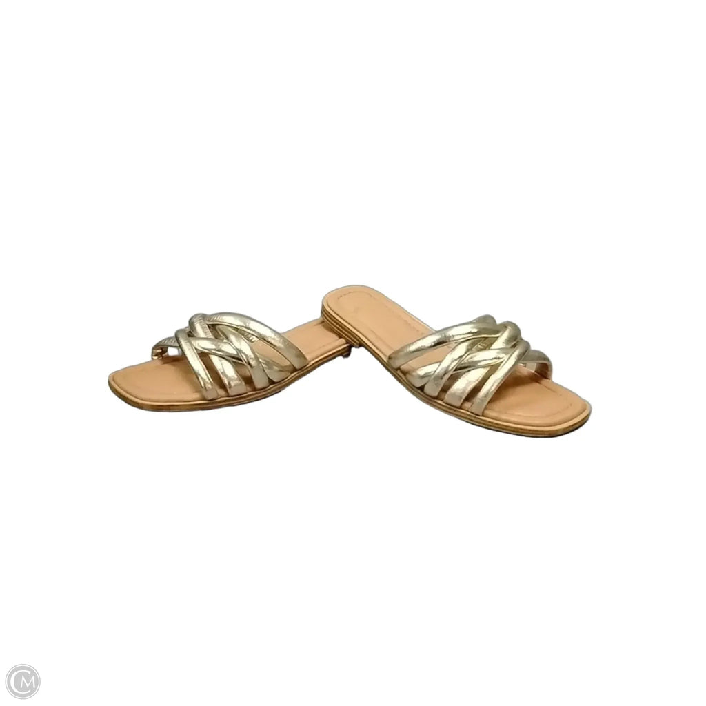 Sandals Flats By Universal Thread In Gold, Size: 7.5