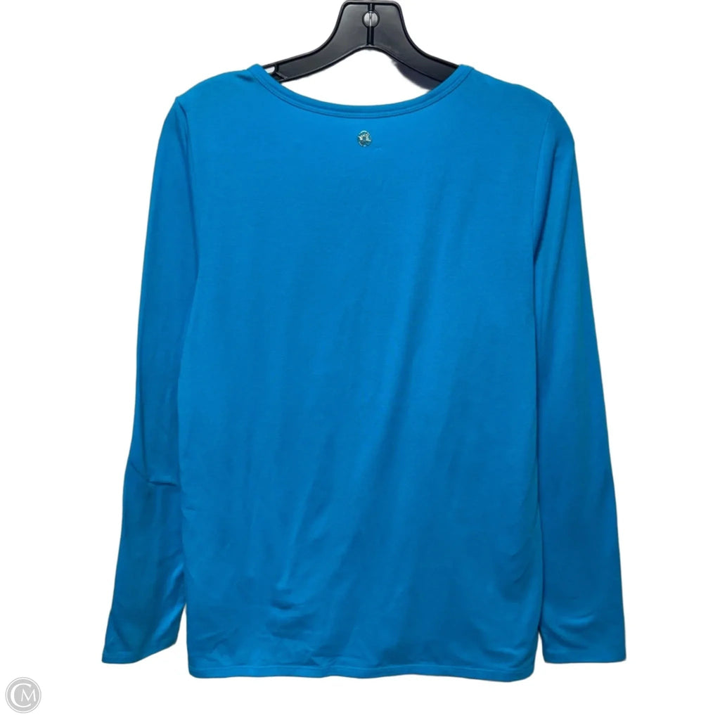 Top Long Sleeve Designer By Luxletic Lilly Pulitzer In Blue, Size: L