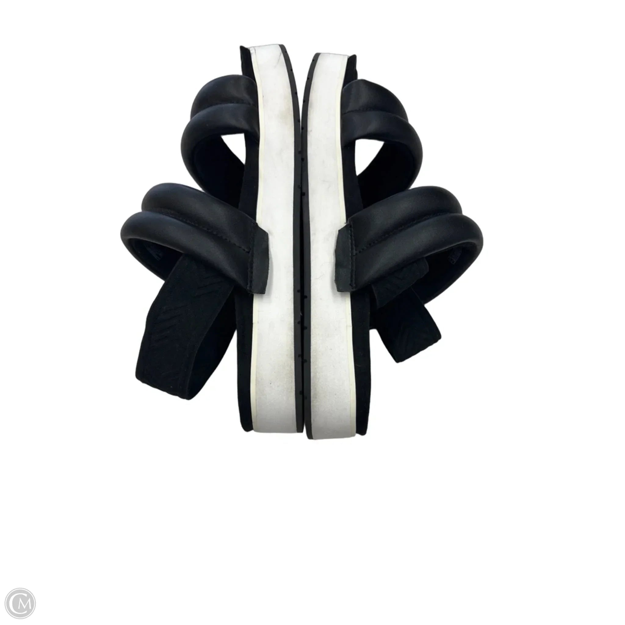 Sandals Heels Platform By Koolaburra By Ugg In Black & White, Size: 9