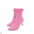 Boots Ankle Heels By Shein In Pink, Size: 8.5