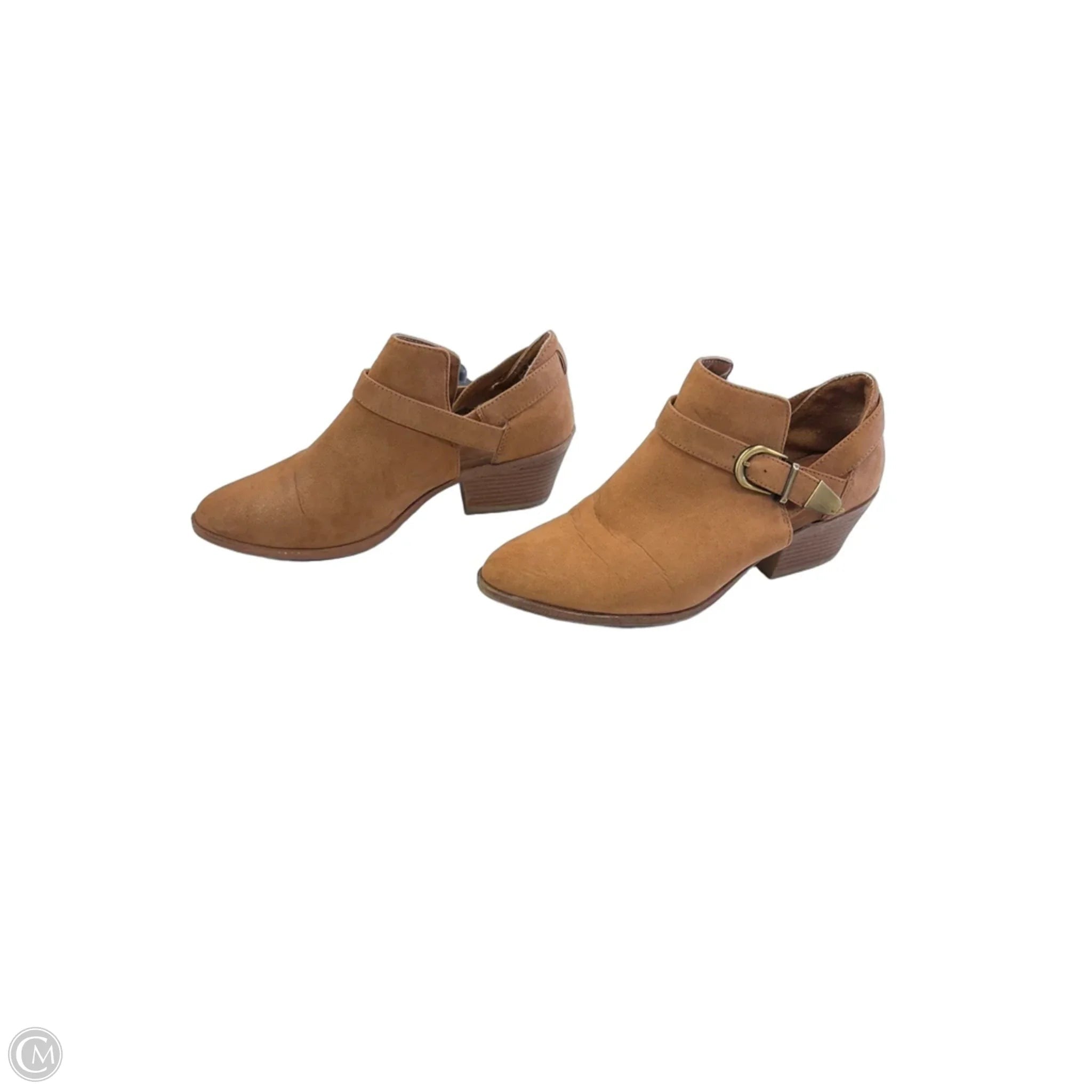 Boots Ankle Flats By Time And Tru In Brown, Size: 8