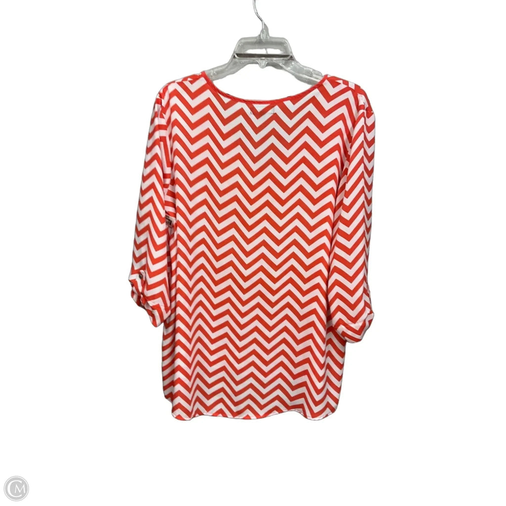 Top 3/4 Sleeve By Kiara In Chevron Pattern, Size: Xl