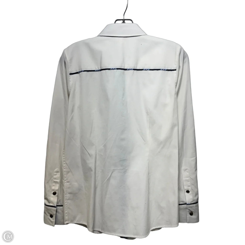 Top Long Sleeve By Brooks Brothers In White, Size: 2