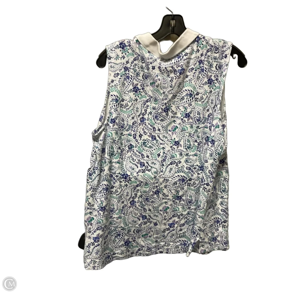 Top Sleeveless By Croft And Barrow In Blue & Green, Size: Xl