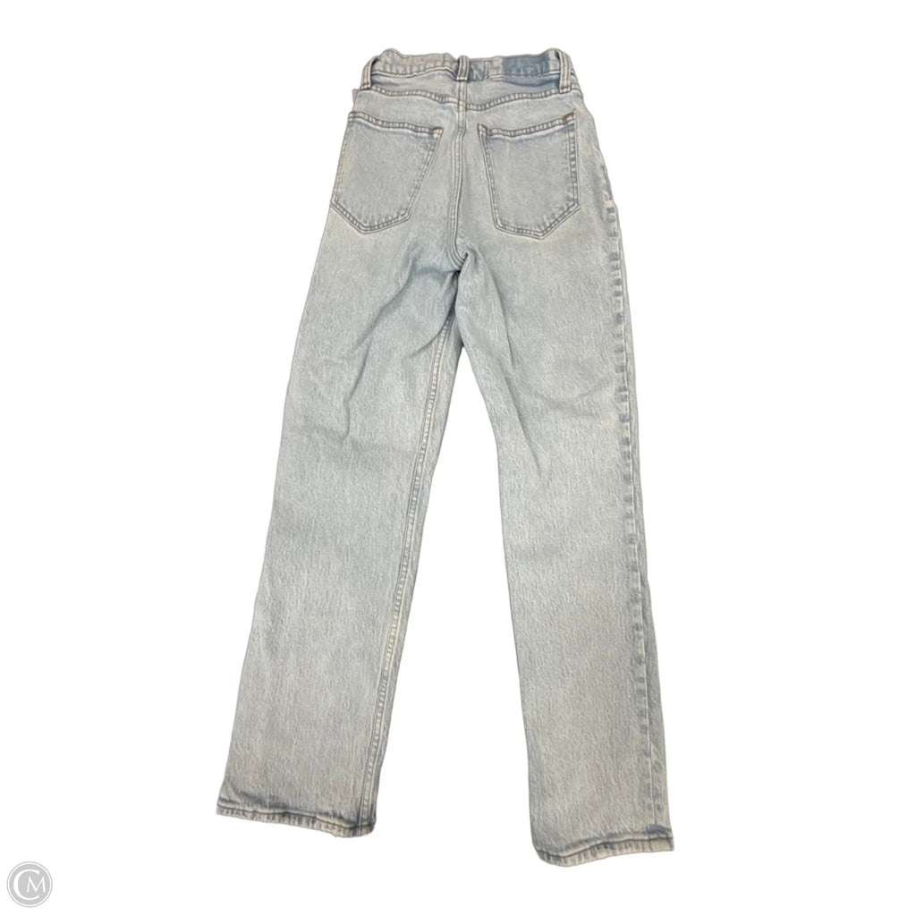 Jeans Straight By Abercrombie And Fitch In Blue Denim, Size: 0