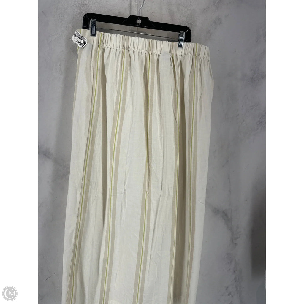 Skirt Maxi By A New Day In Tan & White, Size: Xxl
