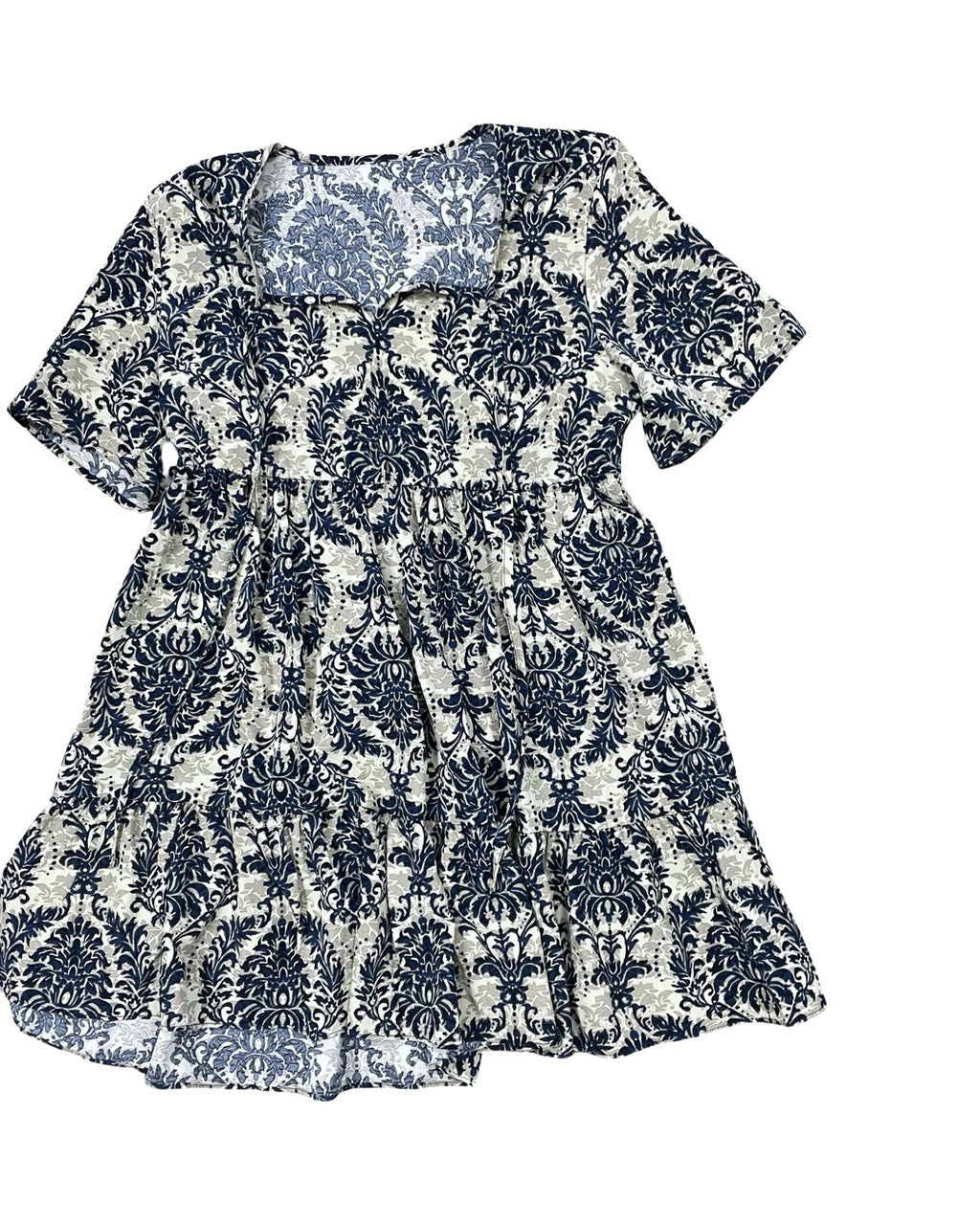 Dress Work By Clothes Mentor In Blue & Tan, Size:L