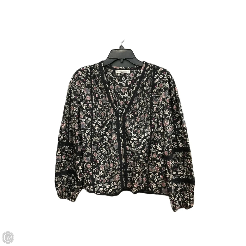 Top Long Sleeve By Abercrombie And Fitch In Floral Print, Size: M