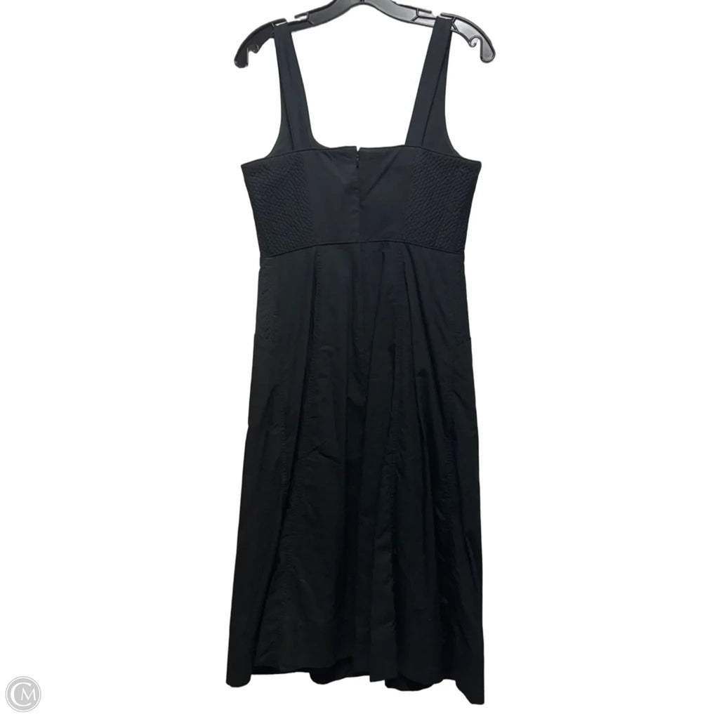 Seamed Poplin Midi Dress By Banana Republic In Black, Size: 4
