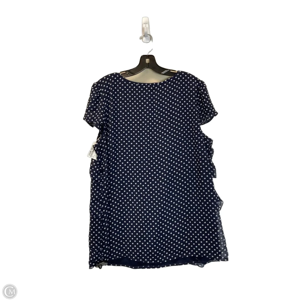 Top Sleeveless By Dressbarn In Blue, Size: 1x