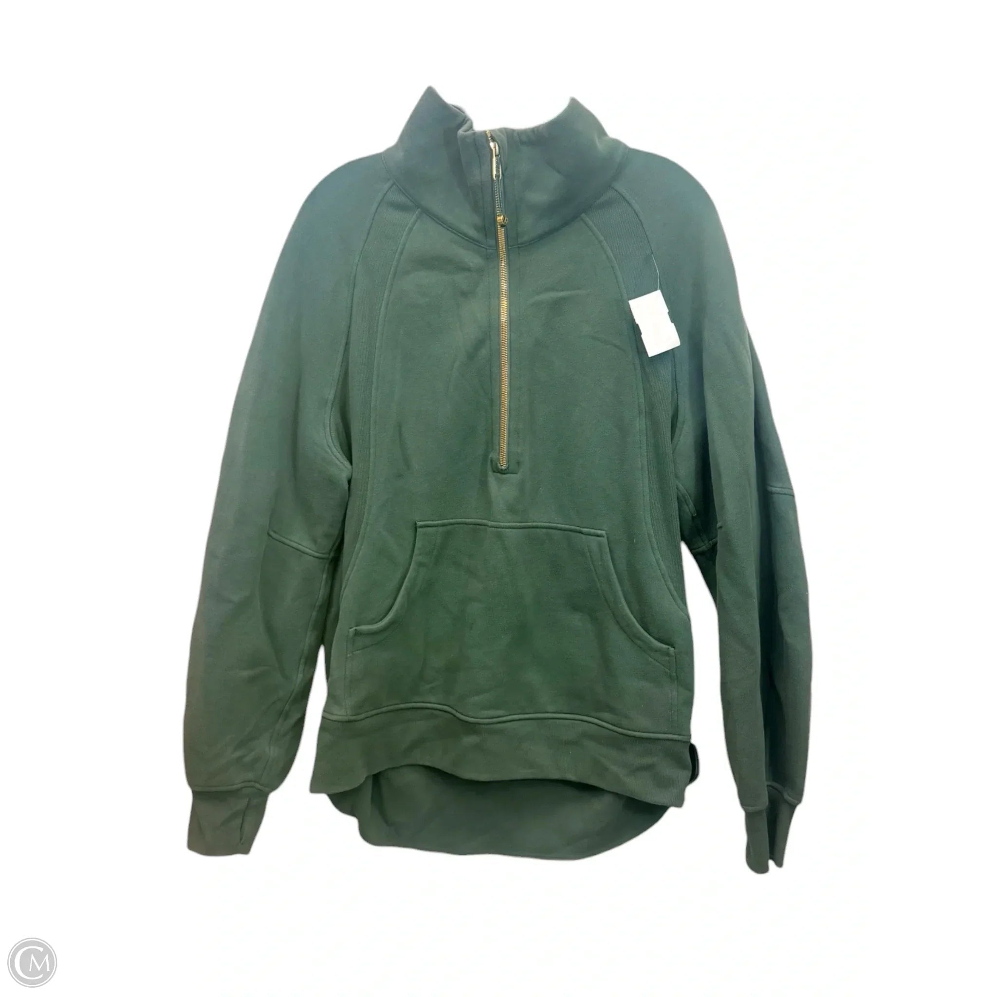 Athletic Sweatshirt Collar By Lululemon In Gold & Green, Size: M