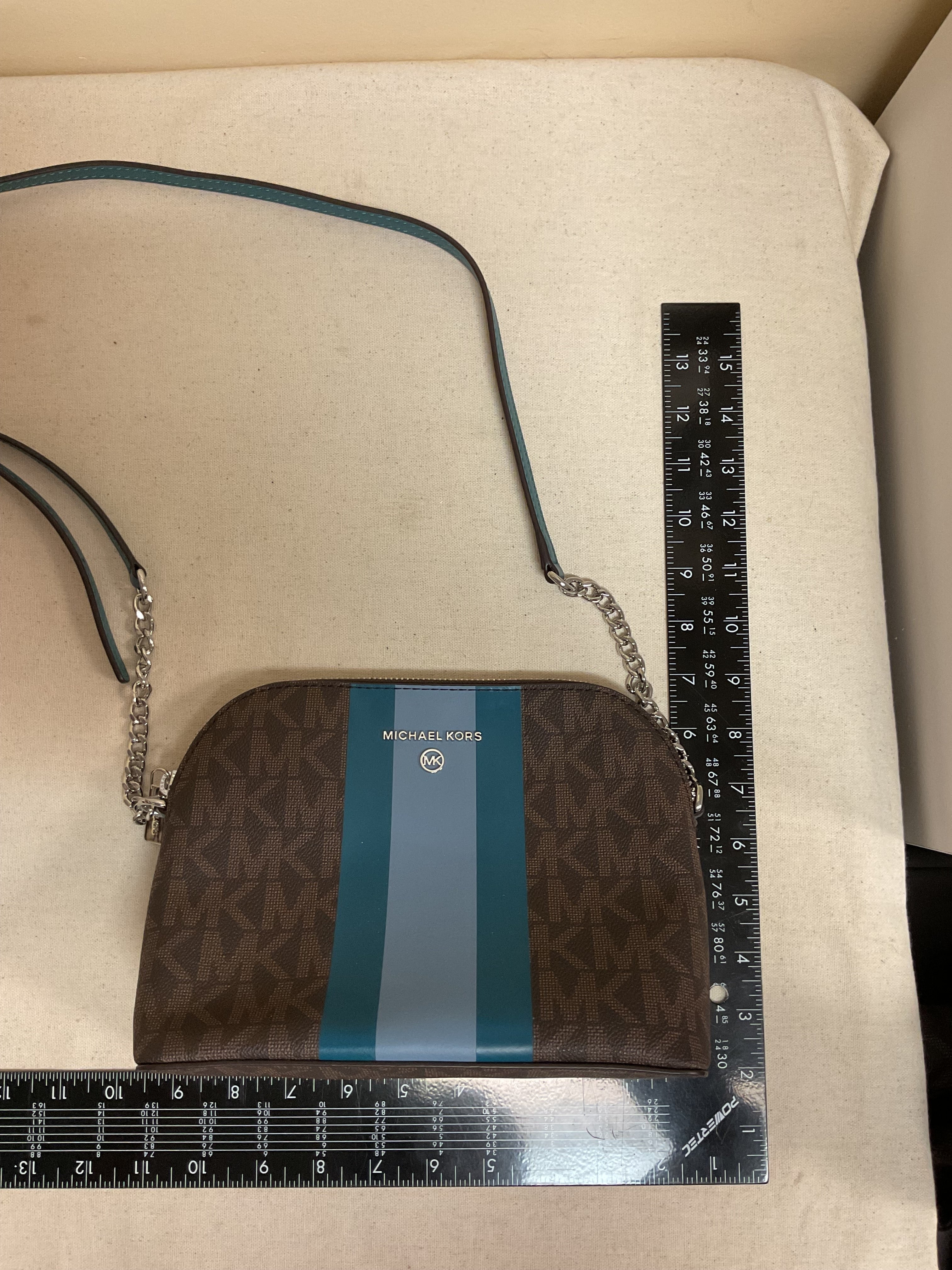 Crossbody Designer By Michael Kors In Brown, Size:Small