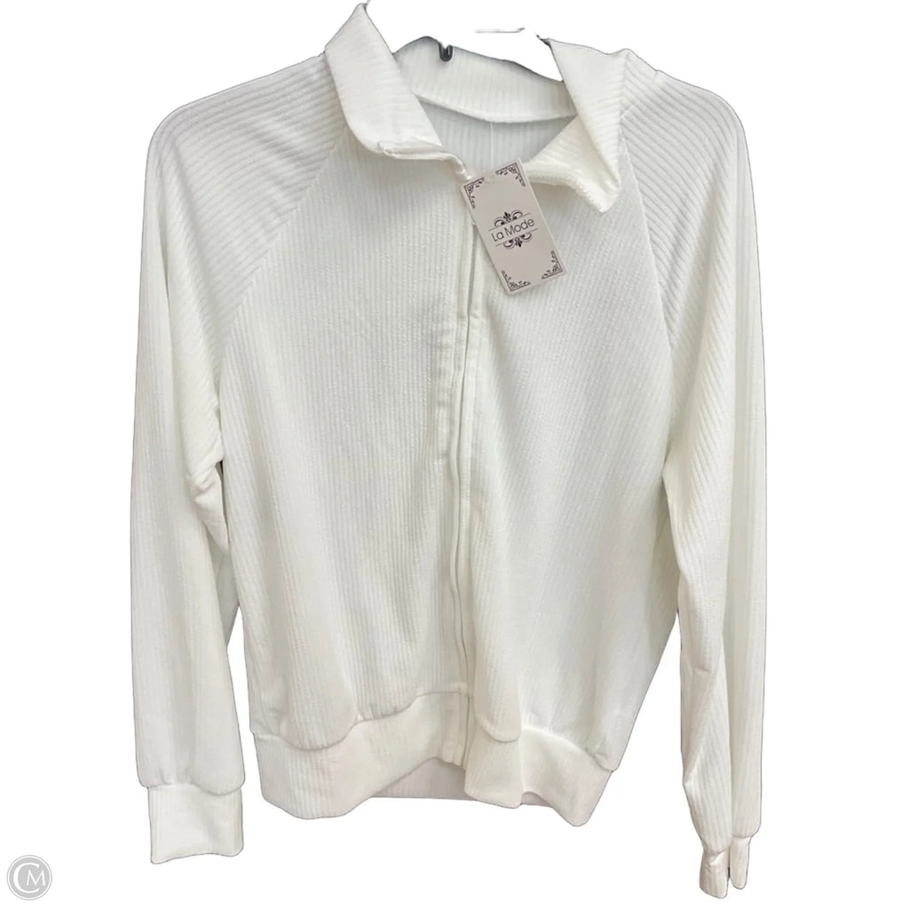 Athletic Jacket By Cmc In White, Size: S
