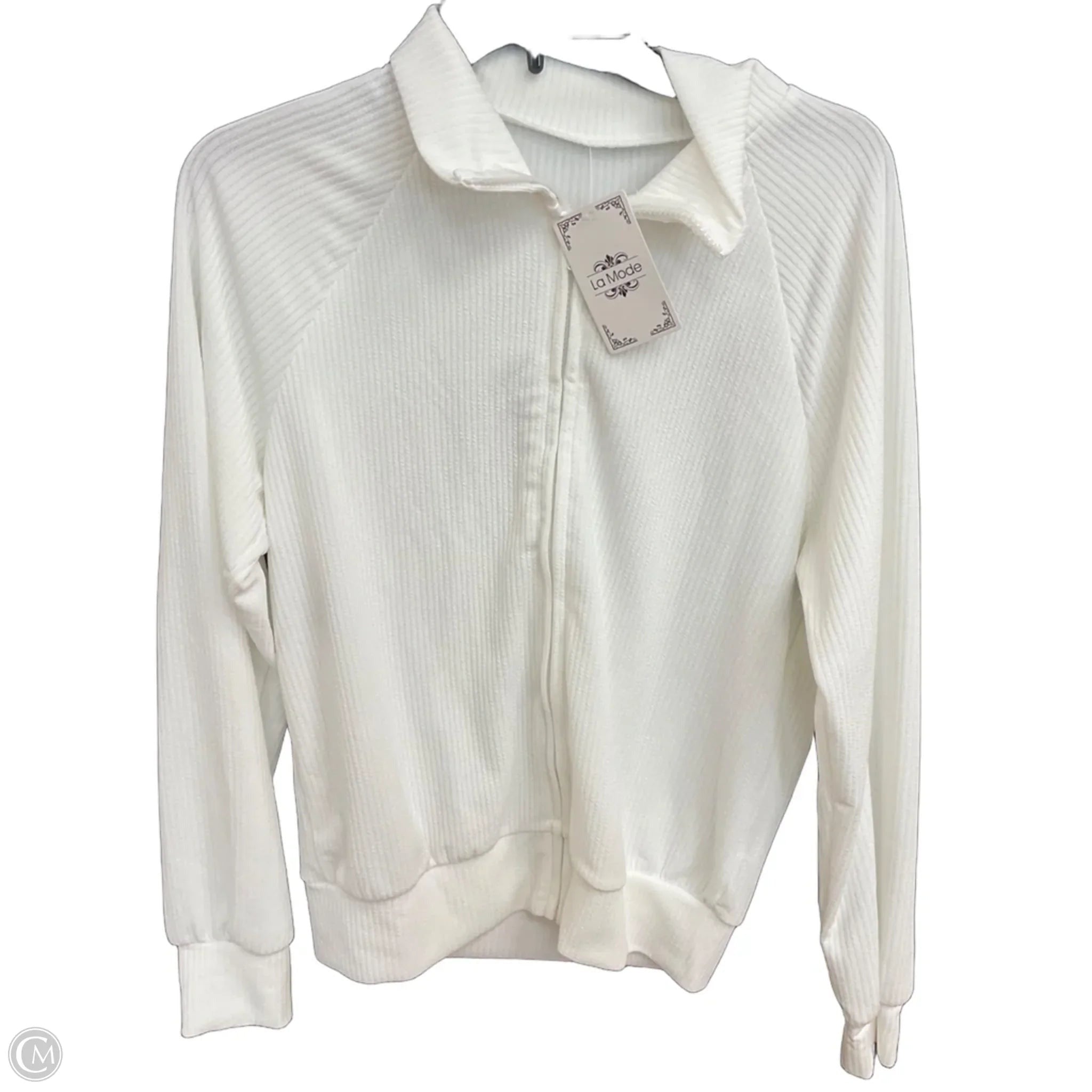 Athletic Jacket By Cmc In White, Size: S