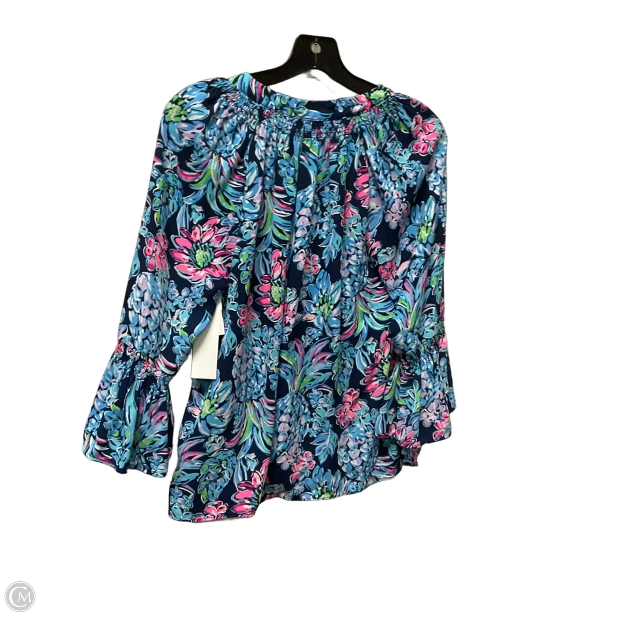 Top Long Sleeve Designer By Lilly Pulitzer In Blue, Size: S
