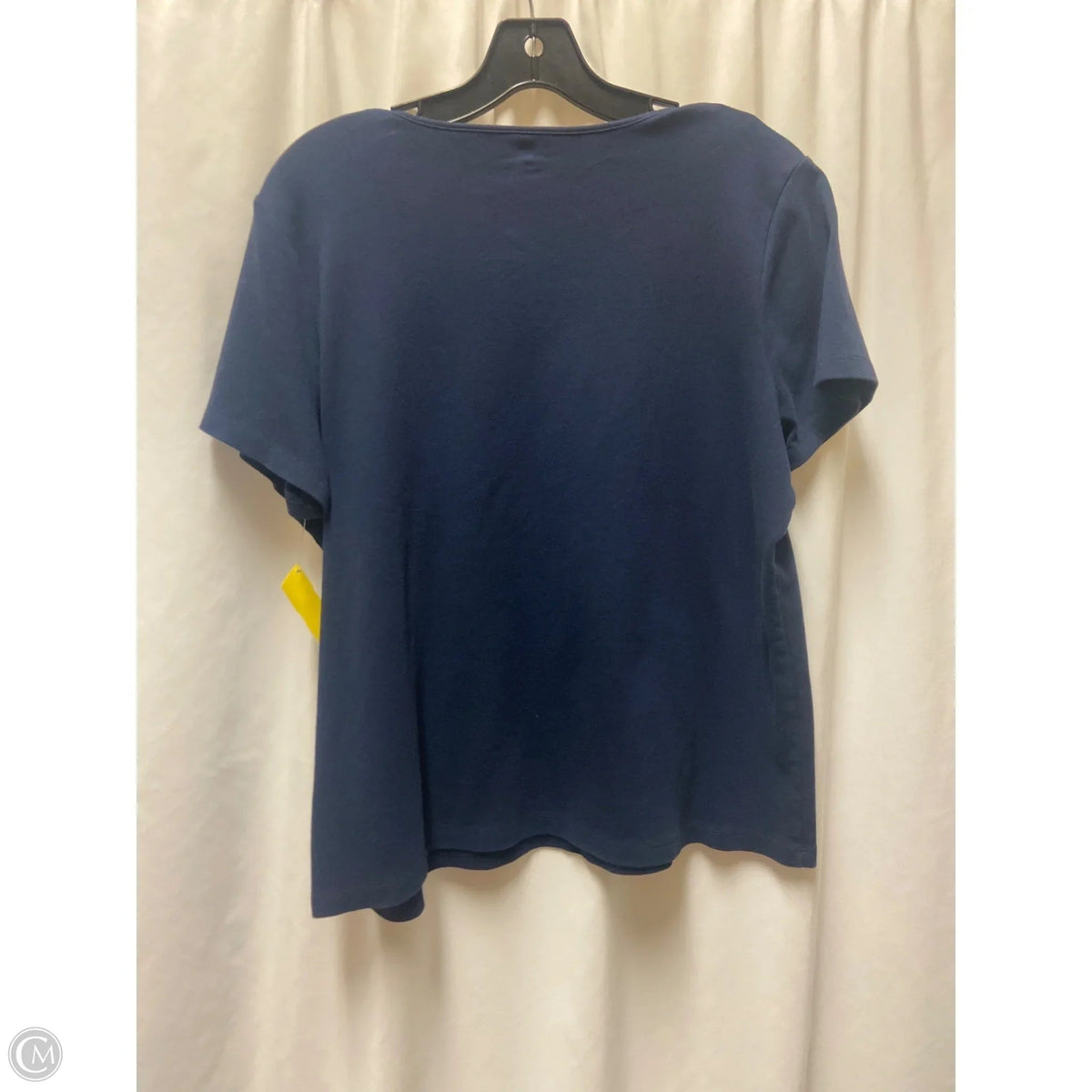 Top Short Sleeve By Croft And Barrow In Navy, Size: 1x