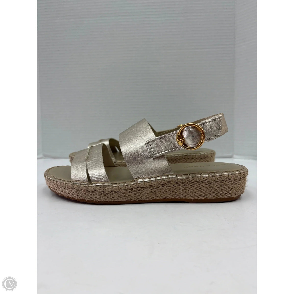 Sandals Flats By Cole-haan In Silver, Size: 7