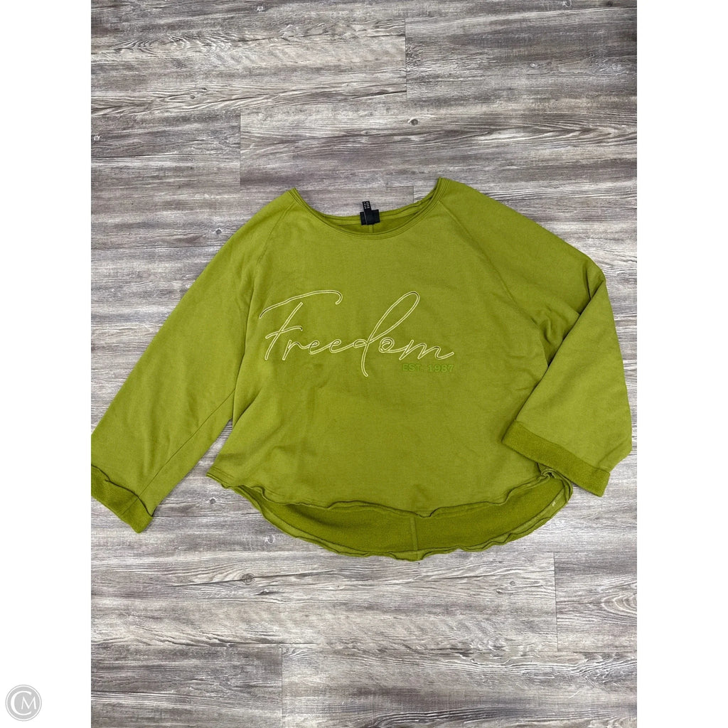 Sweatshirt Crewneck By Ulla Popken In Green, Size: 2x