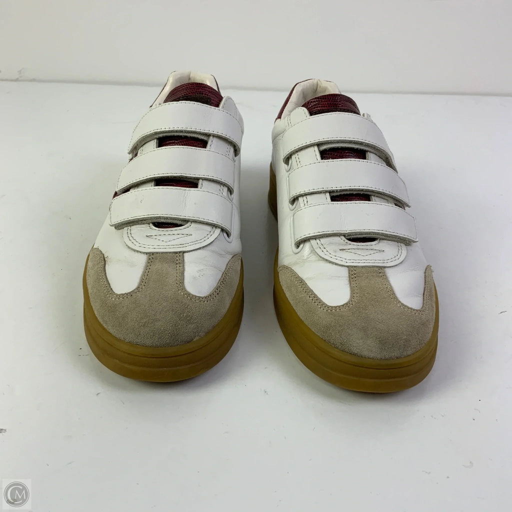 Shoes Sneakers By Veronica Beard In White & Red, Size: 6.5