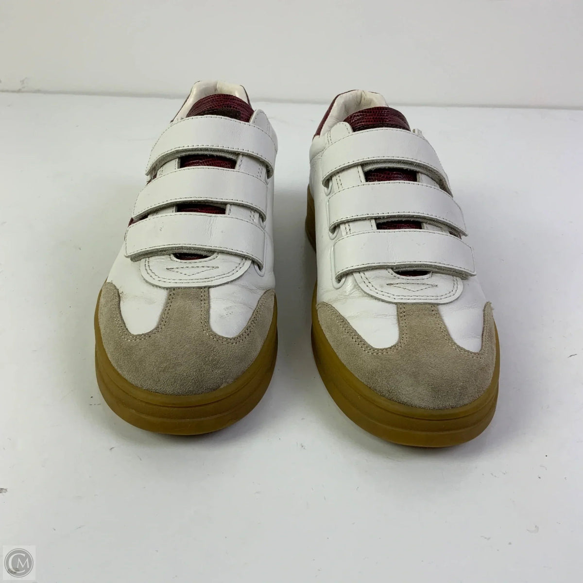 Shoes Sneakers By Veronica Beard In White & Red, Size: 6.5