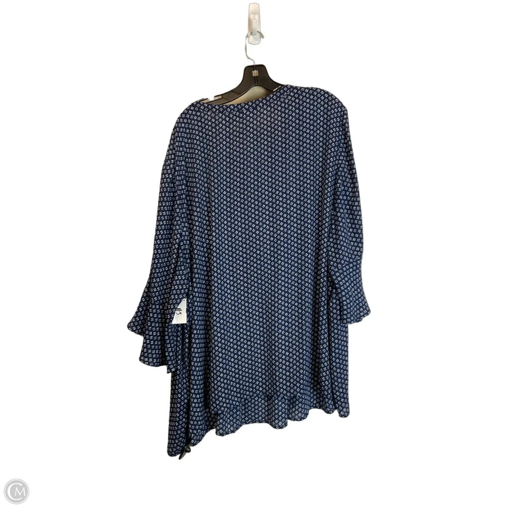 Top Long Sleeve By Catherines In Navy, Size: 4x