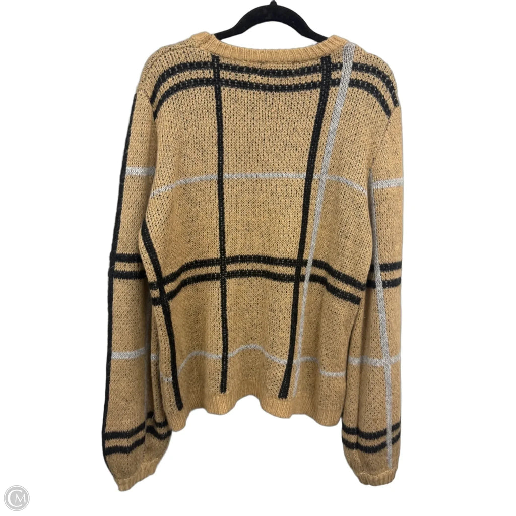 Sweater By Vestique In Black & Tan, Size: S