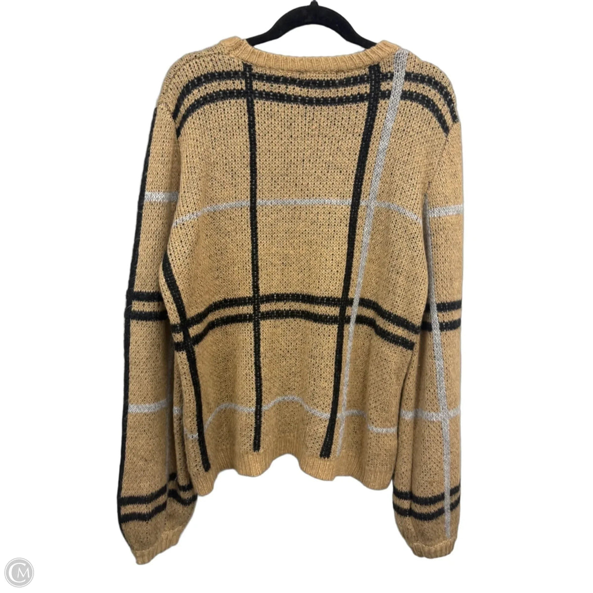 Sweater By Vestique In Black & Tan, Size: S