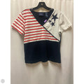 Top Short Sleeve By Crazy Horse In Navy, Size: M