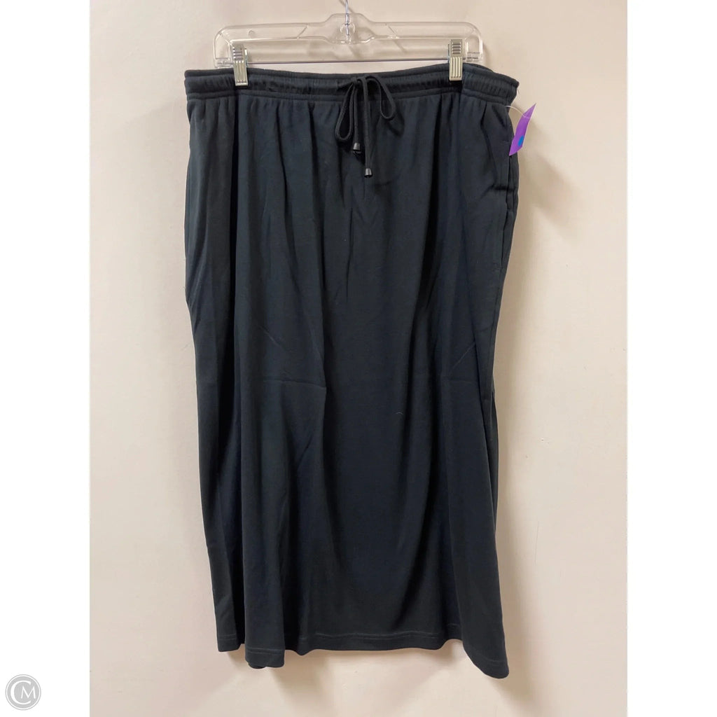 Skirt Midi By Woman Within In Black, Size: 22