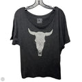 Steer Skull Graphic Top Short Sleeve By Trick Pony Studio, Size: OSFM