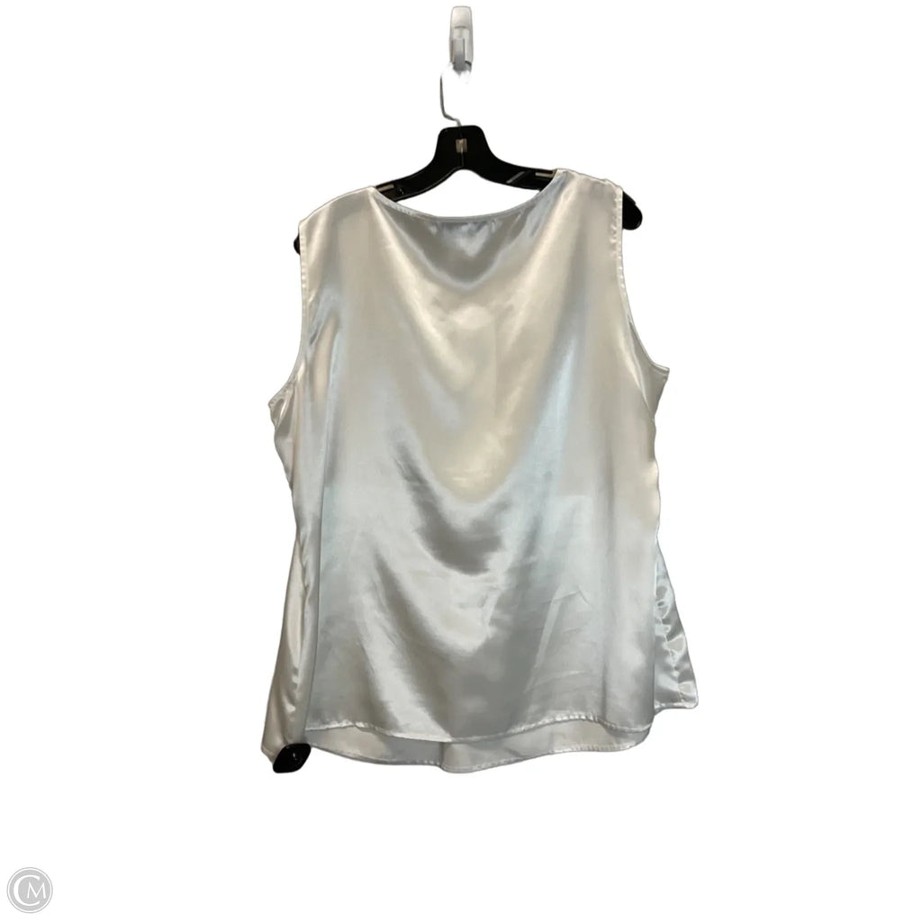 Top Sleeveless By Kasper In White, Size: 2x