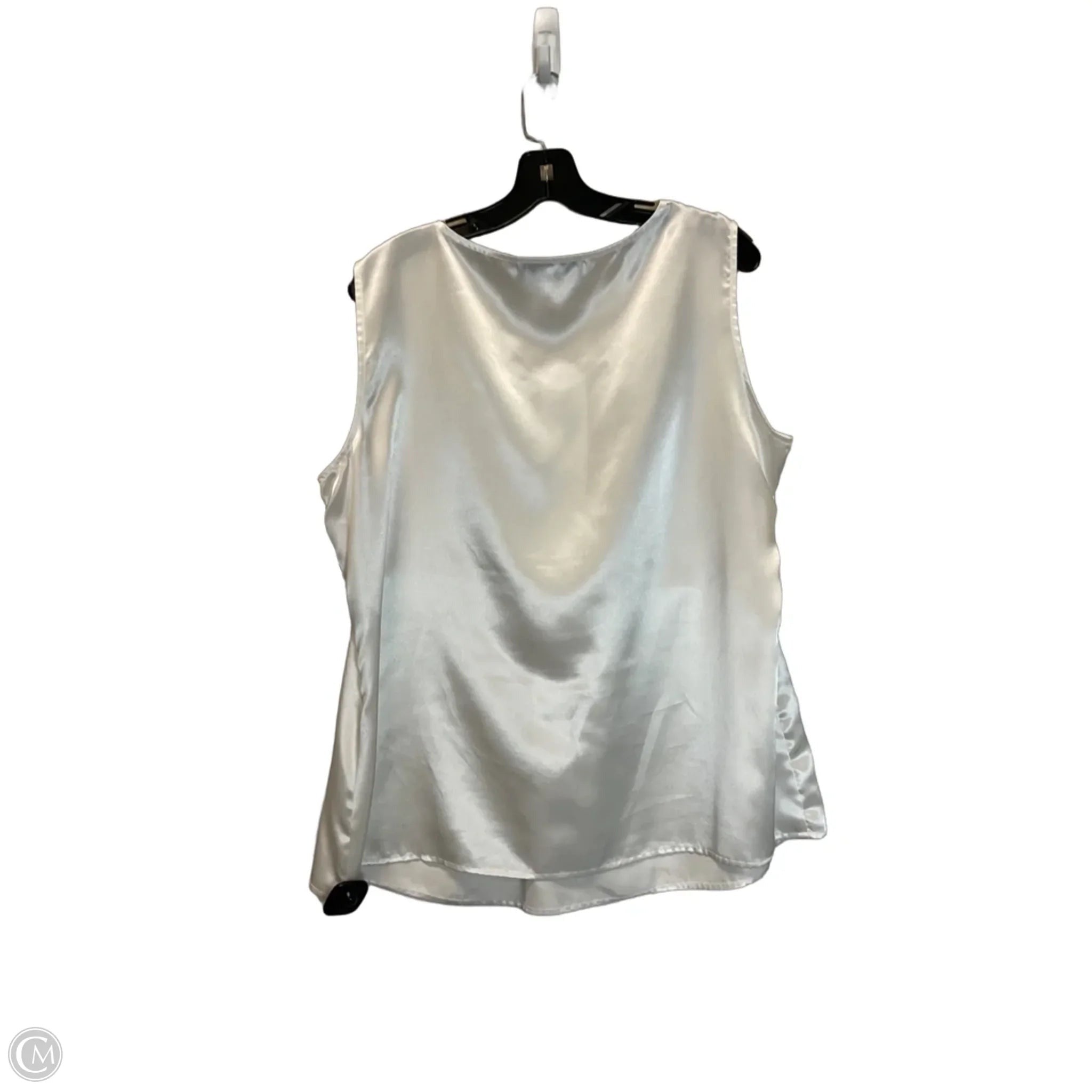 Top Sleeveless By Kasper In White, Size: 2x